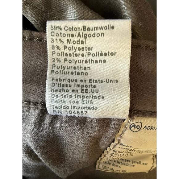 AG Adriano Goldschmied Legging Ankle Super Skinny Ankle Brown Coated Jean 29R - Picture 9 of 11